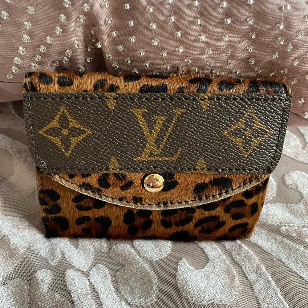 Repurposed Louis Vuitton card holder